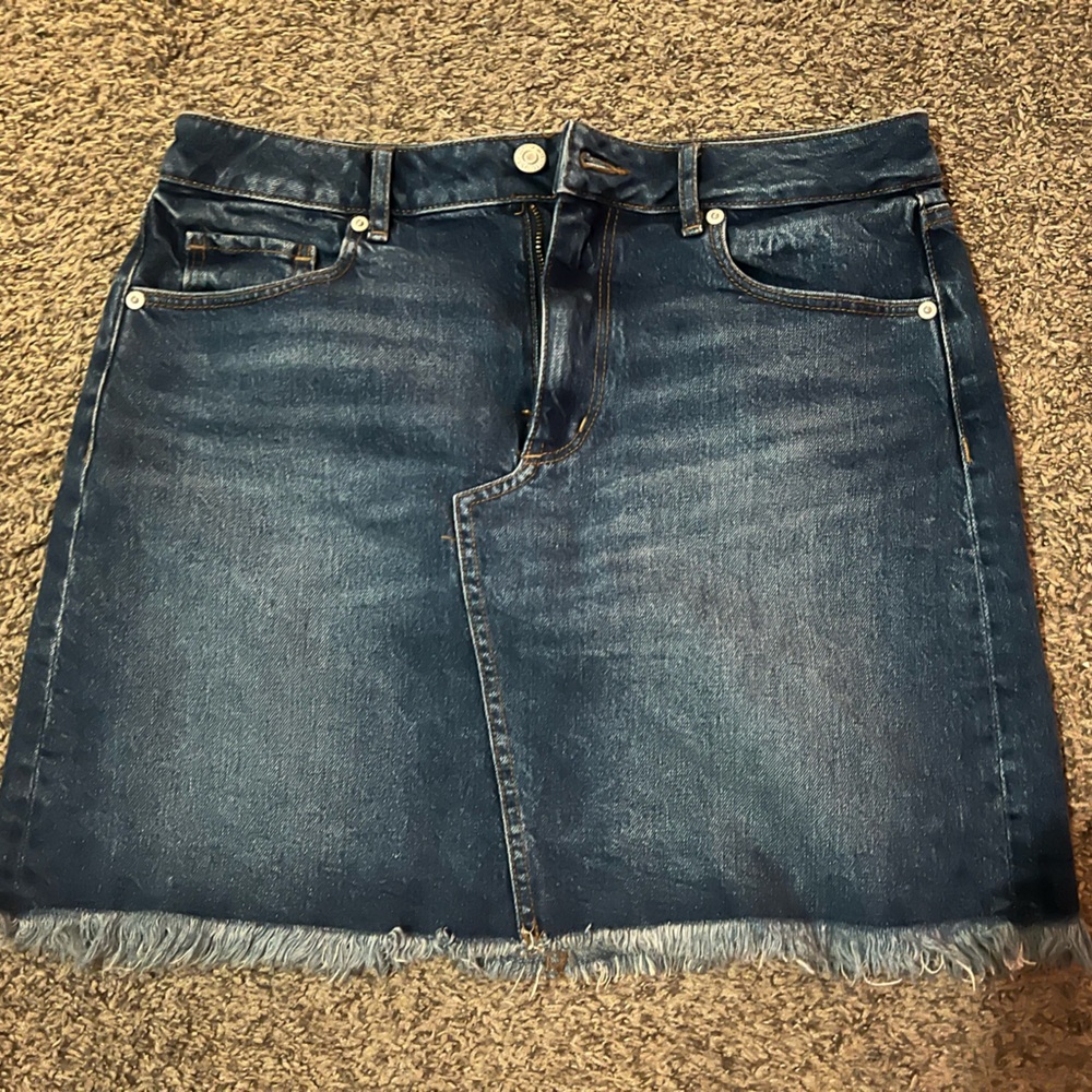 LOFT Dark Blue Denim Skirt
